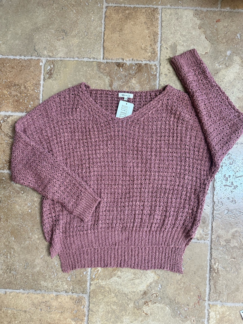 NWT Miracle Open Knit Sweater